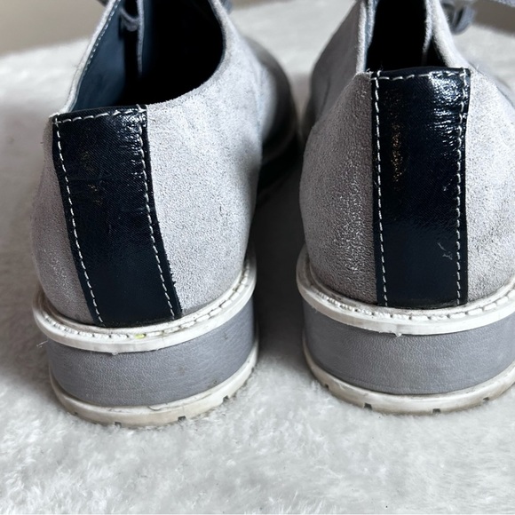 Girotti Handcrafted Gray Suede Men's Lace Up Oxfords Size 6 US / 38 EU - Picture 8 of 14